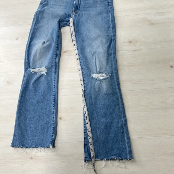 MOTHER Women's Straight Leg Jeans - Blue - Picture 7 of 15